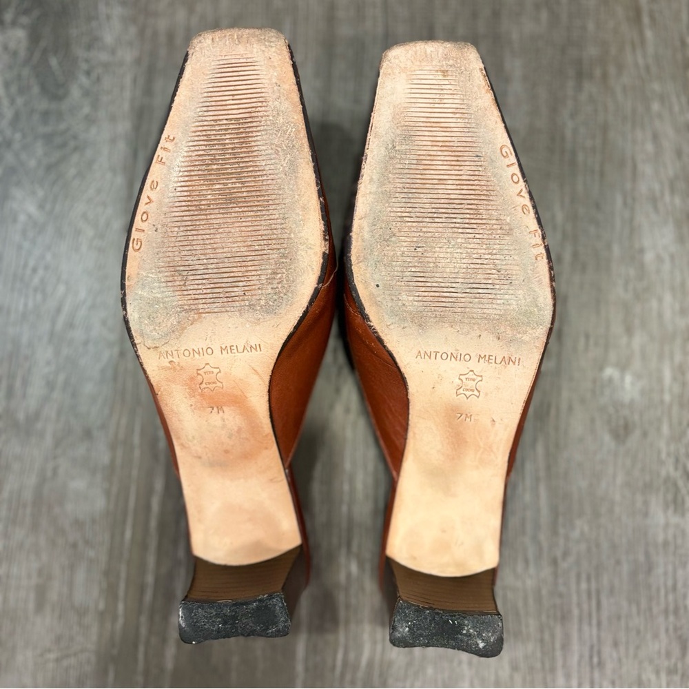 Antonio Melani Mule Brown Shoes 7 - Picture 5 of 5